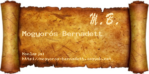 Mogyorós Bernadett névjegykártya
