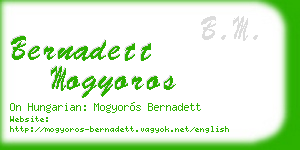 bernadett mogyoros business card